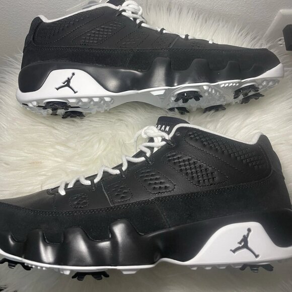 Nike Air Jordan 9 Retro G NRG Low Barons Golf Spikes Black FN6930-001 sz 10 - Picture 15 of 16